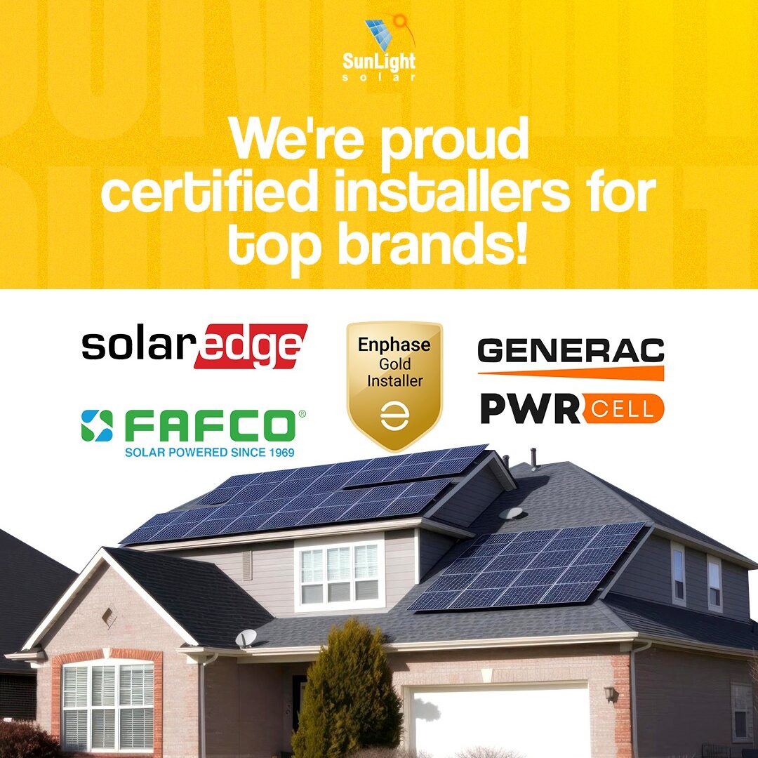 Certified installers for top brands sun light solar